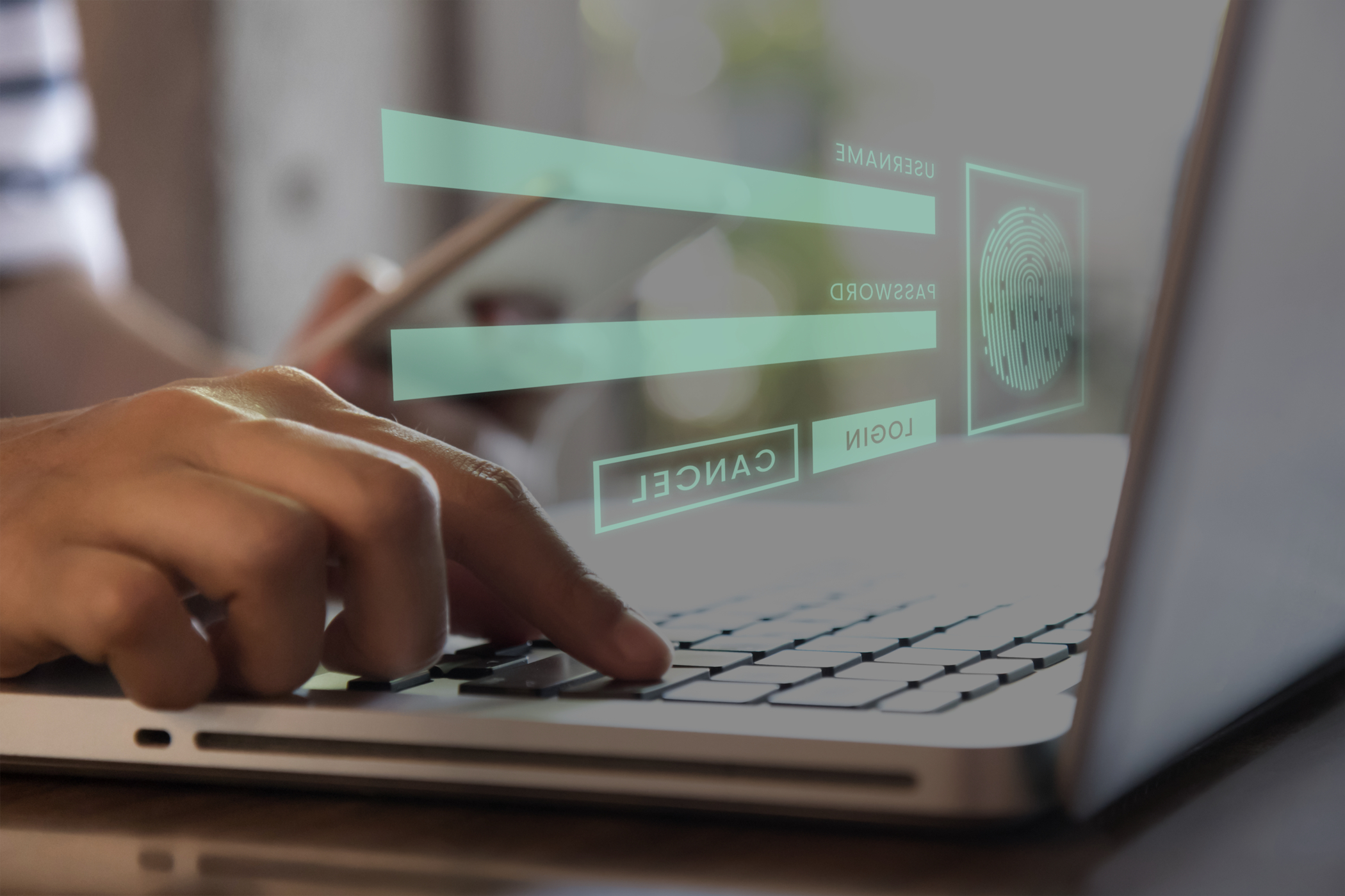 A laptop with a login screen pop-up, representing the need for zero trust approaches to container network security